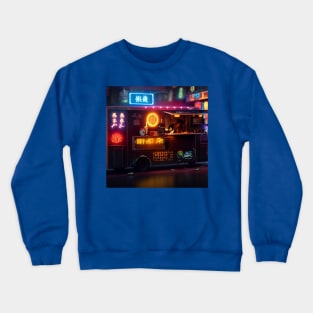 Cyberpunk Tokyo Ramen Food Truck Crewneck Sweatshirt